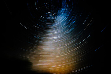 Beautiful star trails time-lapse 