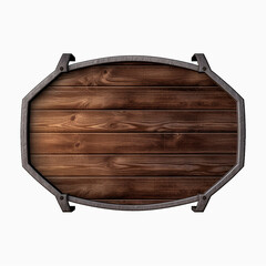 Naklejka premium Wood board 3d isolated on white perfect for composition