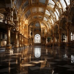 Obraz premium Big dome in a large building