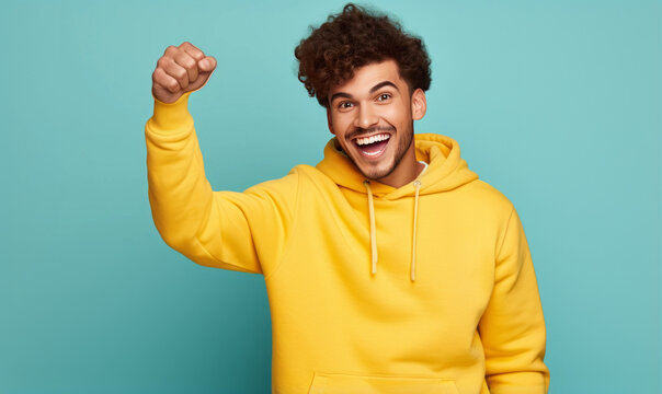 man showing sign