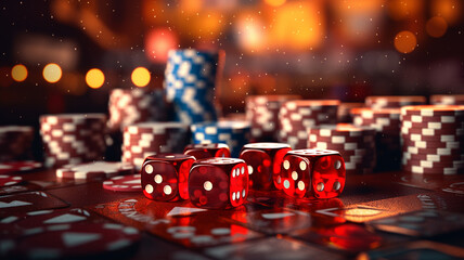 Casino cards roulette, gambling, nightlife, online casino, virtual poker, Texas Hold'em poker, karts gambling games, get lucky, gambling background banner tokens . - obrazy, fototapety, plakaty