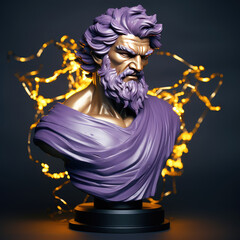 Abstract Sculpture of a Greek Philosopher as Molded by Generative AI
