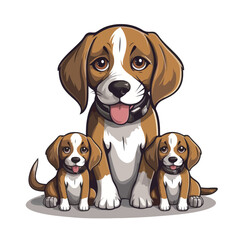 Cute dogs vector collection for illustration sticker