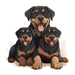 Cute dogs vector collection for illustration sticker