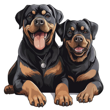 Cute dogs vector collection for illustration sticker