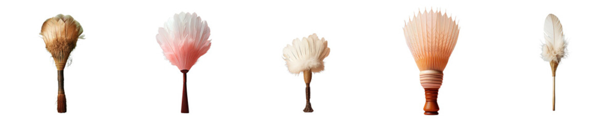 Png Set Isolated old shuttlecock on a transparent background