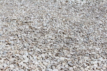 Gravel of large fractions Crushed stone building aggregate stone structure. Crushed Stone close-up...