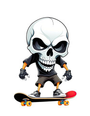 Skateboarding skeleton