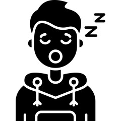 Sleep Teenage Boy Icon