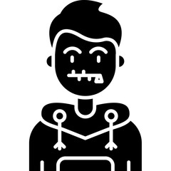 Zipped Teenage Boy Icon