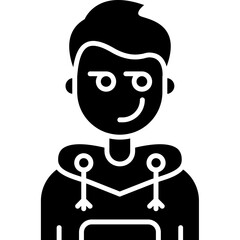 Smirking Teenage Boy Icon