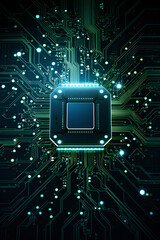 Central processing unit - digital computing concept - Generative AI