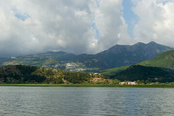 Mountains on the lake Skadar