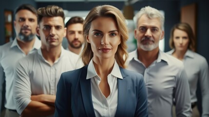 Team of Professionals, Diverse Business People Smiling with Confidence at workplace.