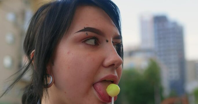 tongue splitting. cutting the tongue, one type of modification of the human body. surgery concept.
