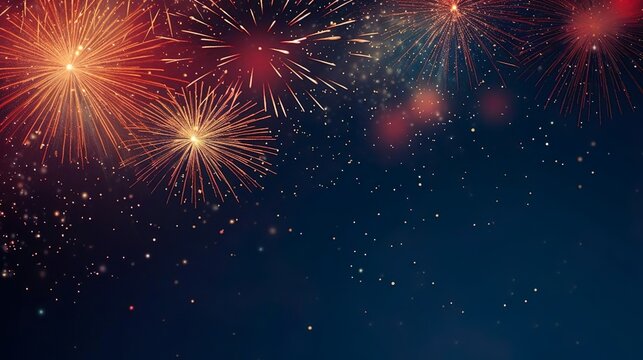 Abstract firework background with free space