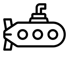 Submarine outline icon
