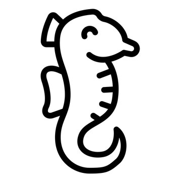 recommend clip art: Seahorse outline icon