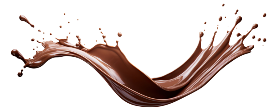 Chocolate splash cut out