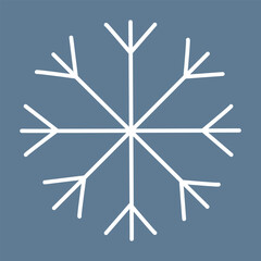 Beautiful simple snowflake, winter design element, flat vector