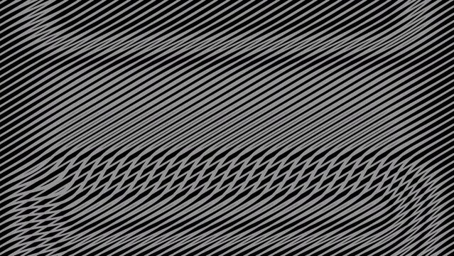 Wavy Line Abstract Background Transparent. Moving Pattern.