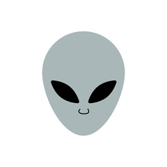 Alien. Funny alien, cartoon character. Vector illustration.