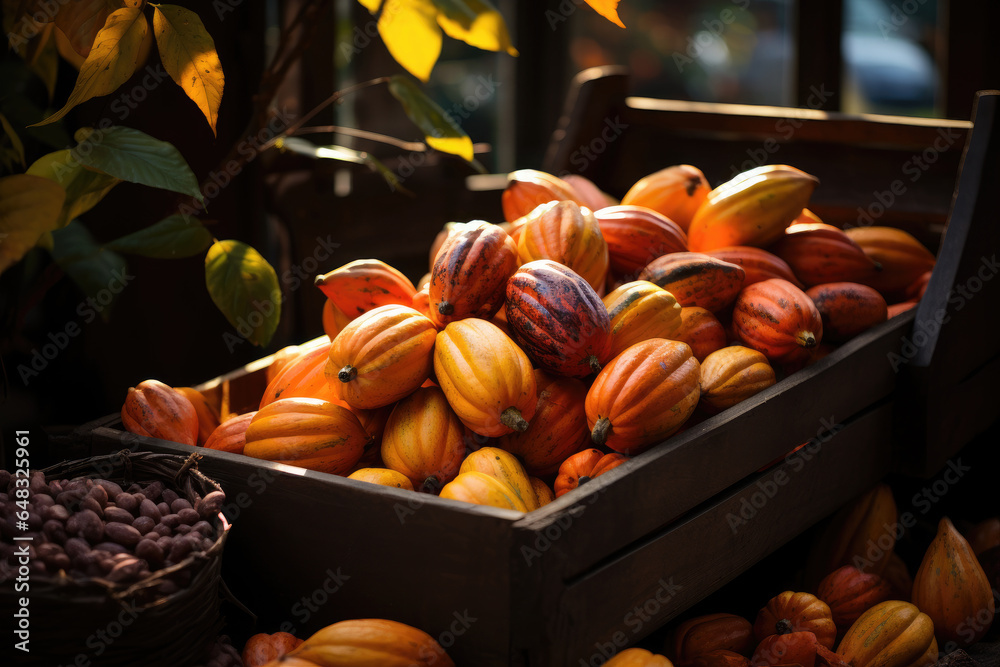 Sticker Cocoa pods harvestin 