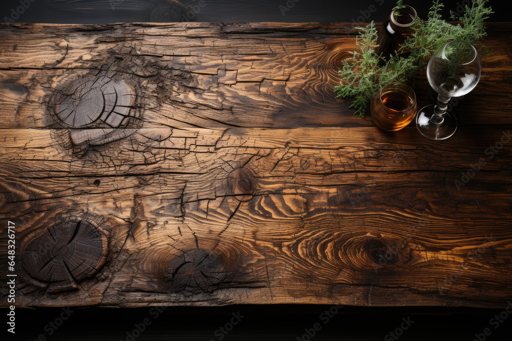 Poster solid wood texture cross section of tree trunk