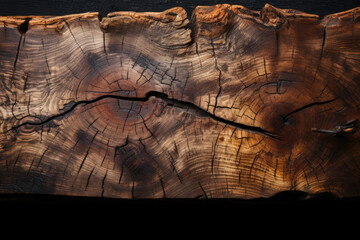 trunk design solid Wooden board with cracks