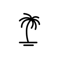 Palm icon out line. Web icon simple thin line.
