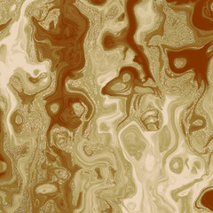 Brown and Cream Poured Gold Glitter 