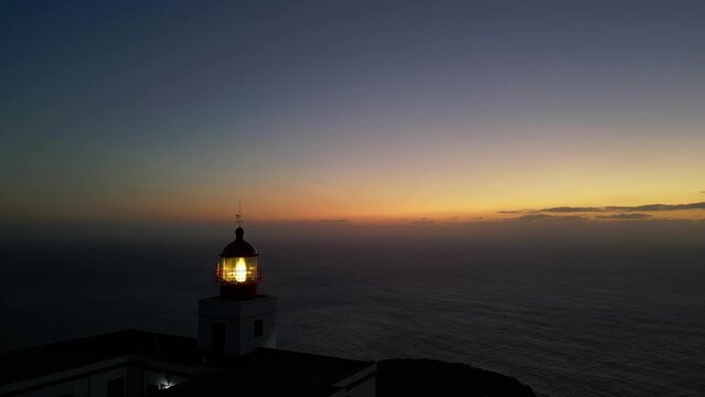 Stunning sunset drone footage from Lighthouse Ponta do Pargo 