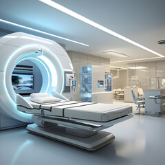 modern surgery room medical technology controlled by AI