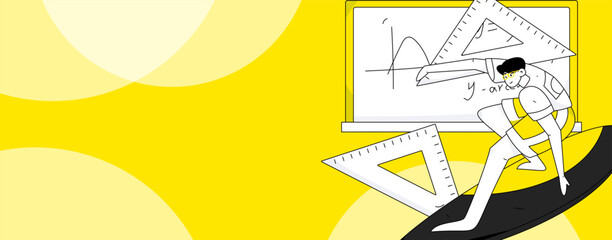 Online education remotely through online classes flat vector concept operation illustration