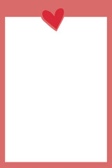 red heart frame