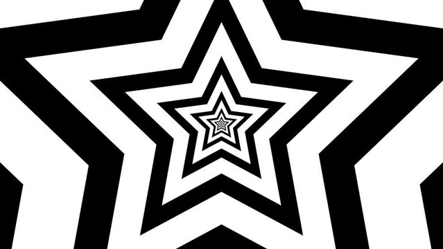 Shape flat seamless black white looped background. High quality 4k footage