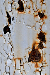 Rusty paint-cracked wall abstract