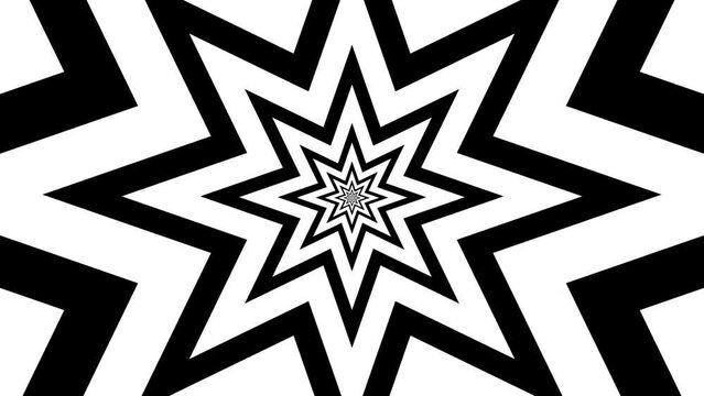 Shape flat seamless black white looped background. High quality 4k footage