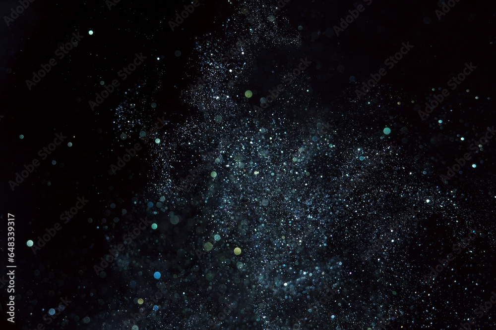 Canvas Prints macro shot of dust particles on black background
