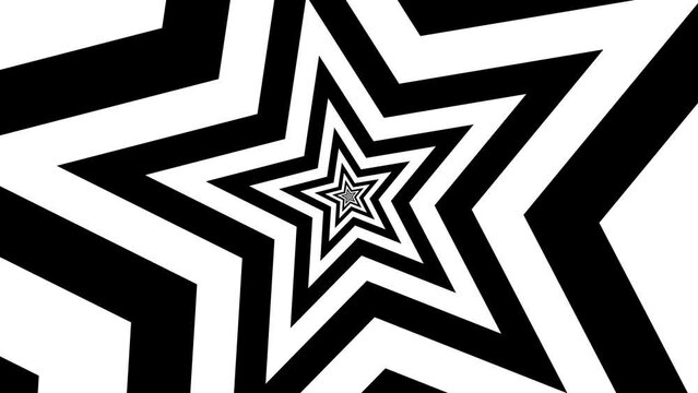 Shape flat seamless black white looped background. High quality 4k footage