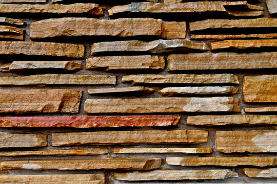 Eocene age siltstone used as building material, Fossil Butte National Monument Museum