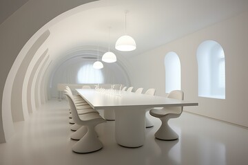 White meeting room | Generative AI