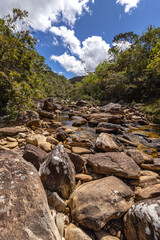 rio no distrito do Tabuleiro, cidade de Conceição do Mato Dentro, Estado de Minas Gerais, Brasil