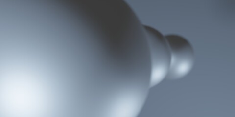 Spheres 3D render. Abstract background. Design element for banner, cover, wallpaper and background.