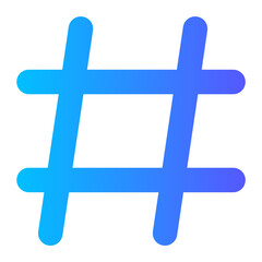 hashtag gradient icon