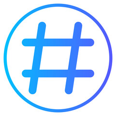 hashtag gradient icon
