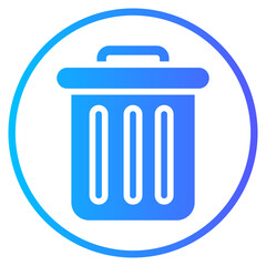 trash gradient icon
