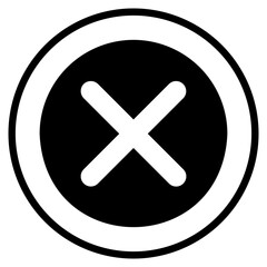 Obraz premium close glyph icon