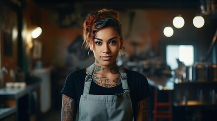 Barista, Female in coffee Shop