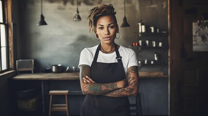 Barista, Female in coffee Shop